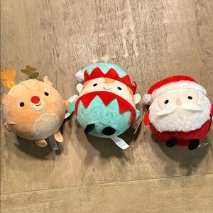 Holiday Plush Trio - Reindeer, Elf, and Santa